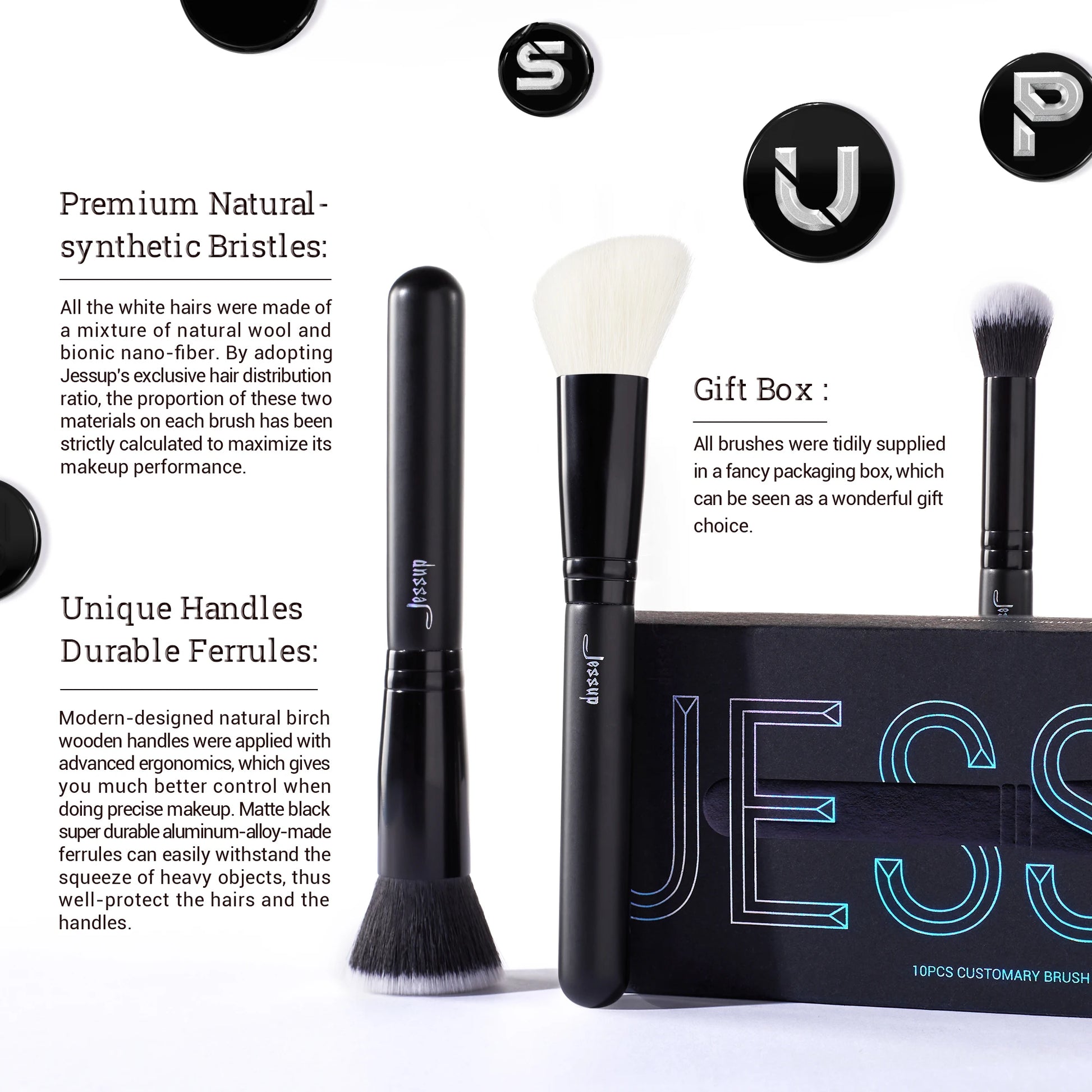 10 pinceaux de maquillage